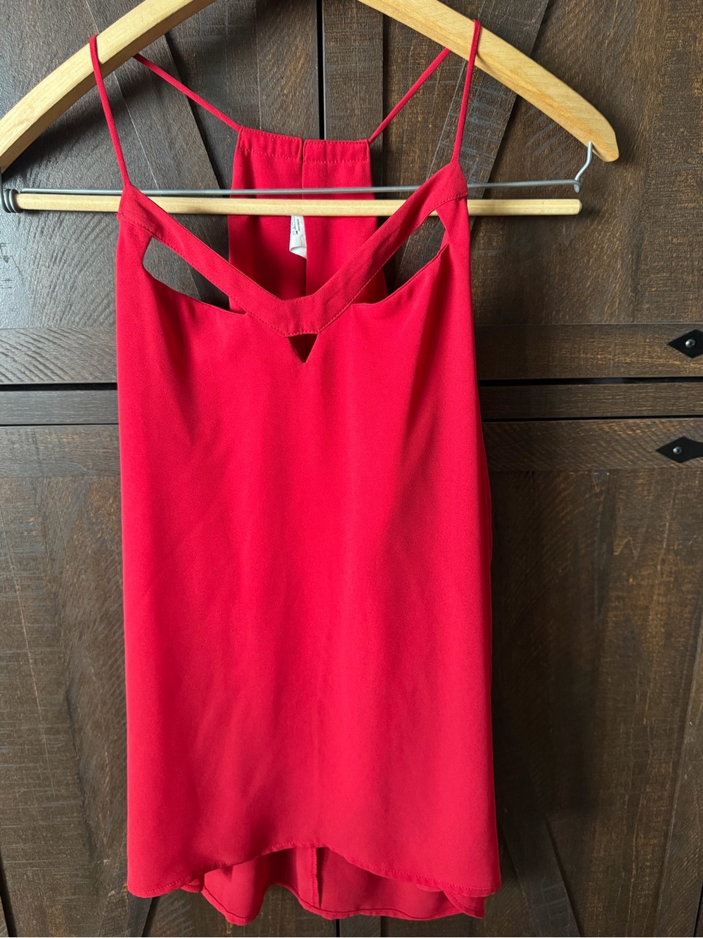 Red Strappy Women's Top Small Express